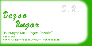 dezso ungor business card